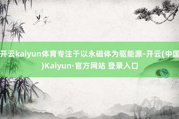 开云kaiyun体育专注于以永磁体为驱能源-开云(中国)Kaiyun·官方网站 登录入口