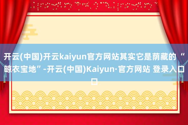 开云(中国)开云kaiyun官方网站其实它是荫藏的 “晾衣宝