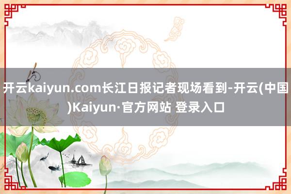 开云kaiyun.com长江日报记者现场看到-开云(中国)Kaiyun·官方网站 登录入口