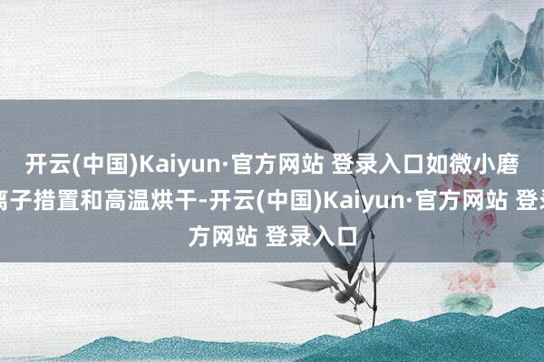 开云(中国)Kaiyun·官方网站 登录入口如微小磨粉、离子